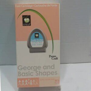 Cricut cartridge George and Basic Shapes in original box with overlay & booklet
